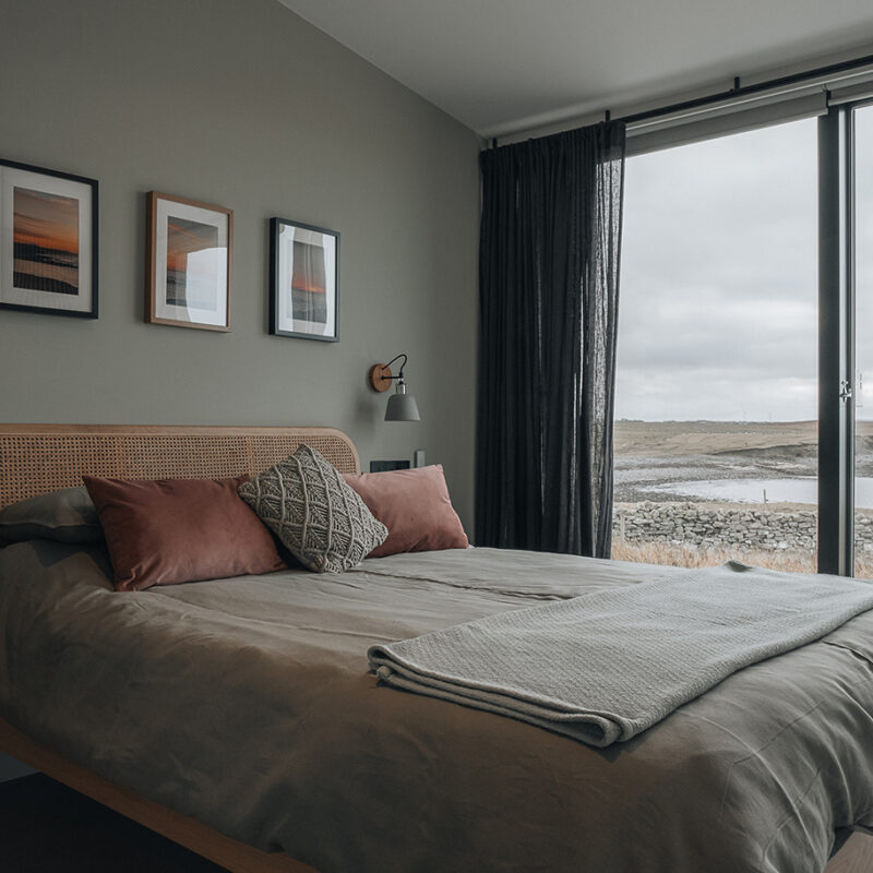 Bedroom two person holiday house Isle of Lewis Brighid scotland