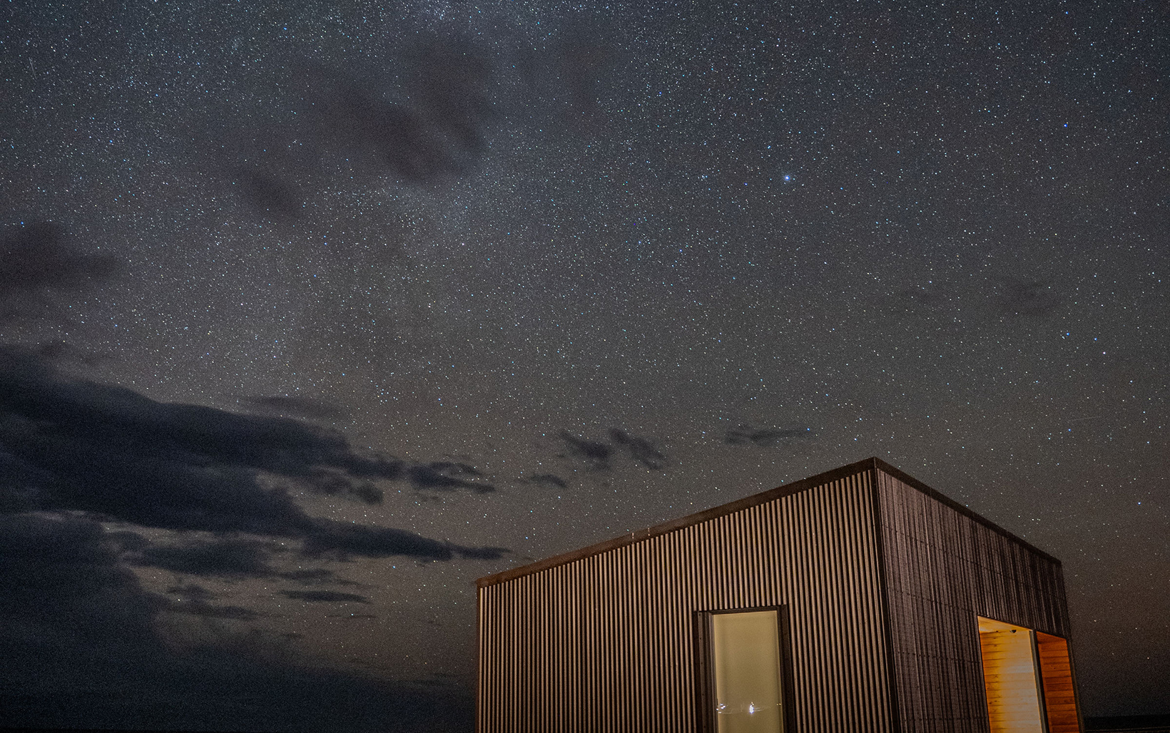 Night sky above Isle of Lewis holiday home, Brighid