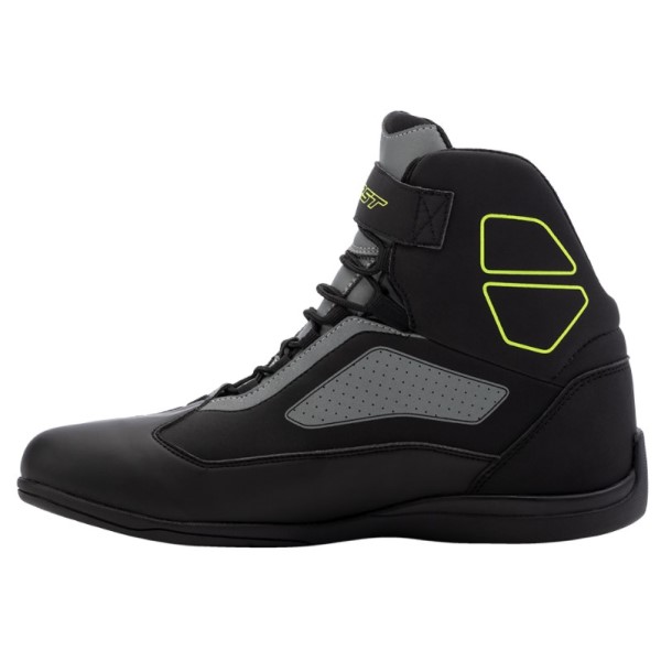 RST Sabre Moto Shoe CE Motorcycle Boots Black Grey Flo Yellow