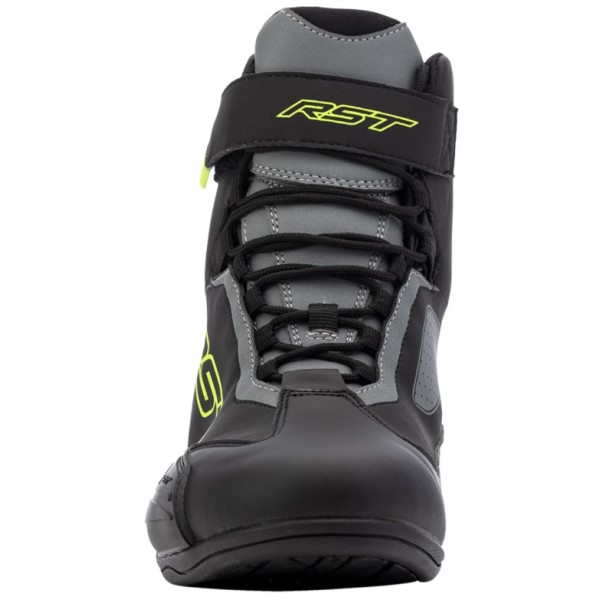 RST Sabre Moto Shoe CE Motorcycle Boots Black Grey Flo Yellow
