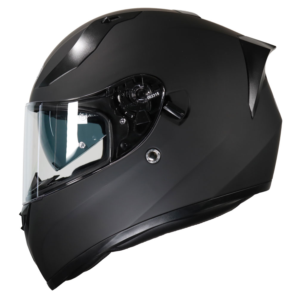 Vcan H128 Full-Face Motorcycle Helmet Plain Matt Black