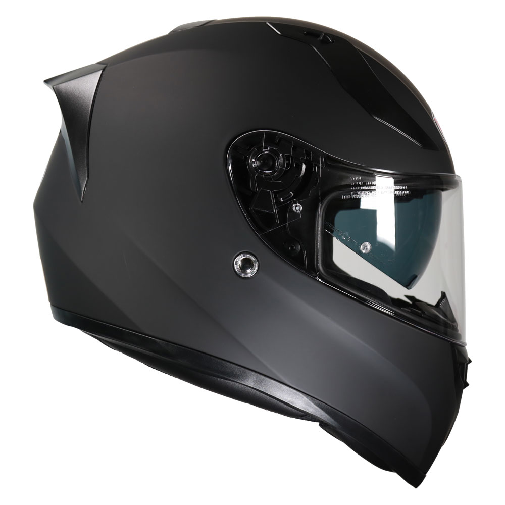 Vcan H128 Full-Face Motorcycle Helmet Plain Matt Black