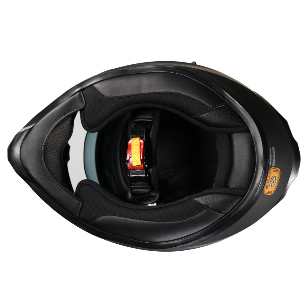 Vcan H128 Full-Face Motorcycle Helmet Plain Matt Black