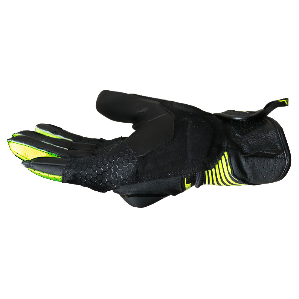 Frank Thomas Venom Atom Motorcycle Gloves Black Flourescent