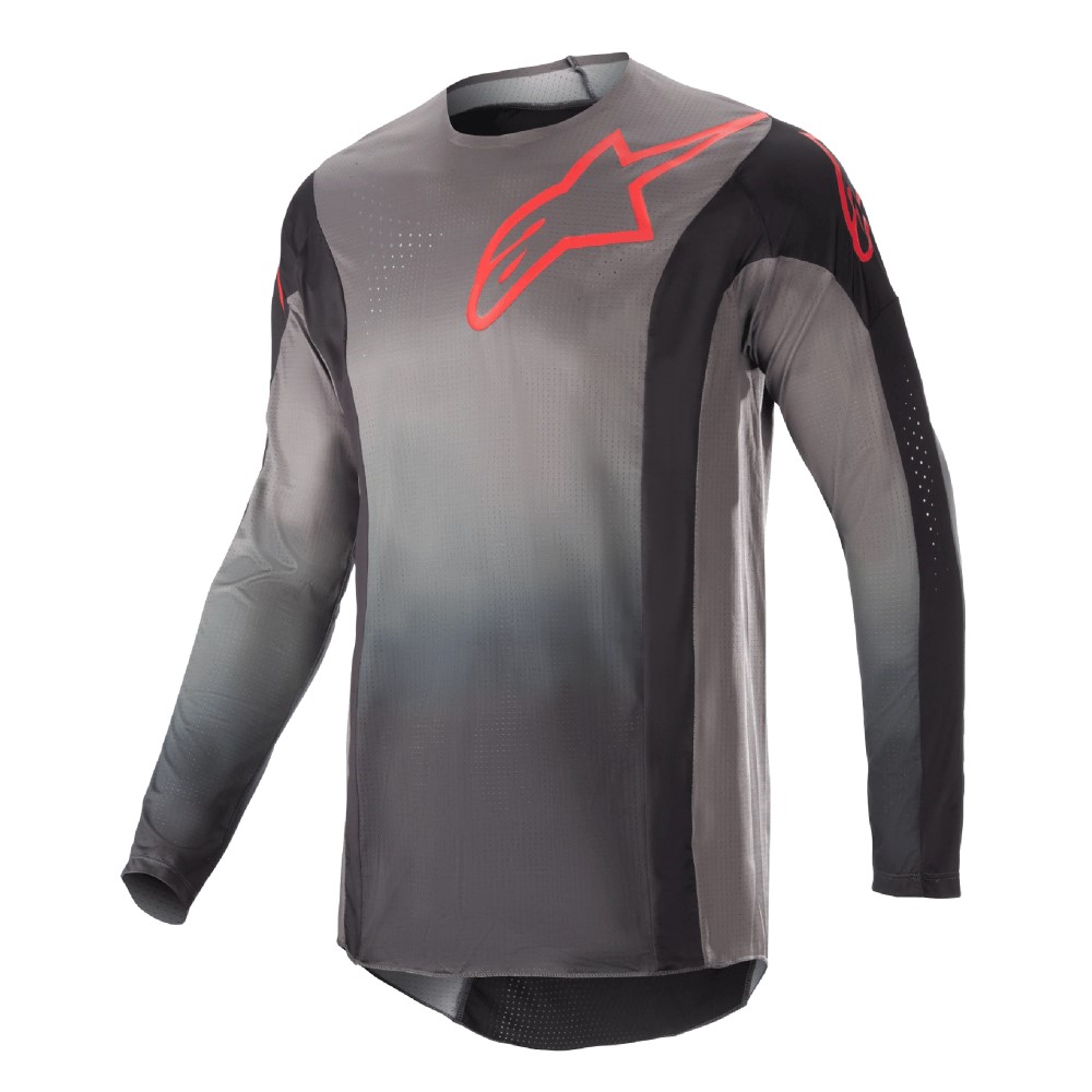 Alpinestars Techstar Sein MX Jersey Mens Off-Road Black Neon Red