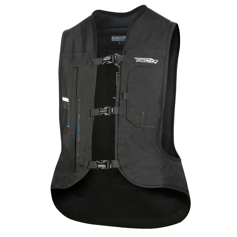 Helite e-Turtle 2 Air Vest Black Over Air Bag Motorcycle Unisex