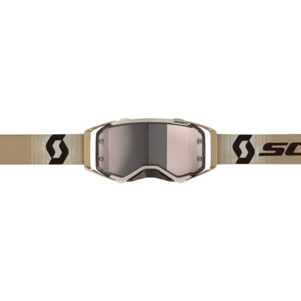 Scott Prospect MX Goggles Beige Brown Silver Chrome Works