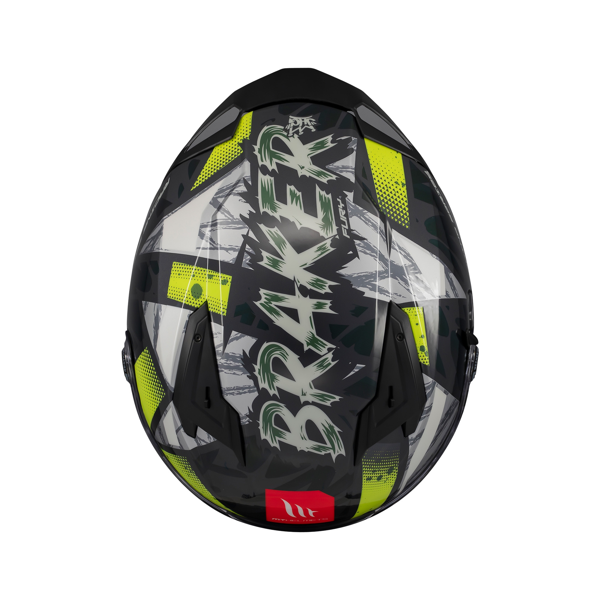 MT Braker Fury Motorcycle Helmet C6 Gloss Fluo