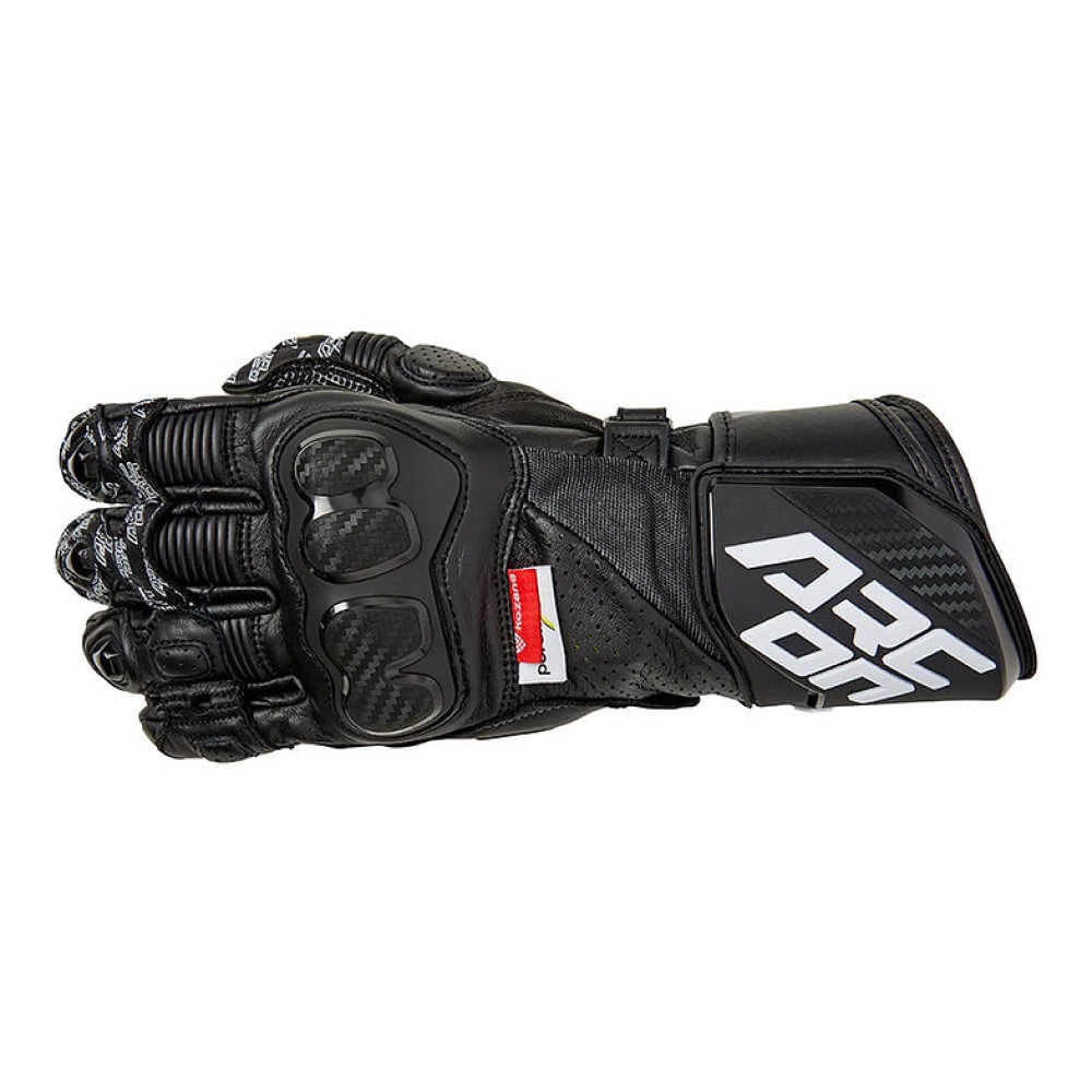 Arc-On 034 RS Leather Motorcycle Race Gloves Black