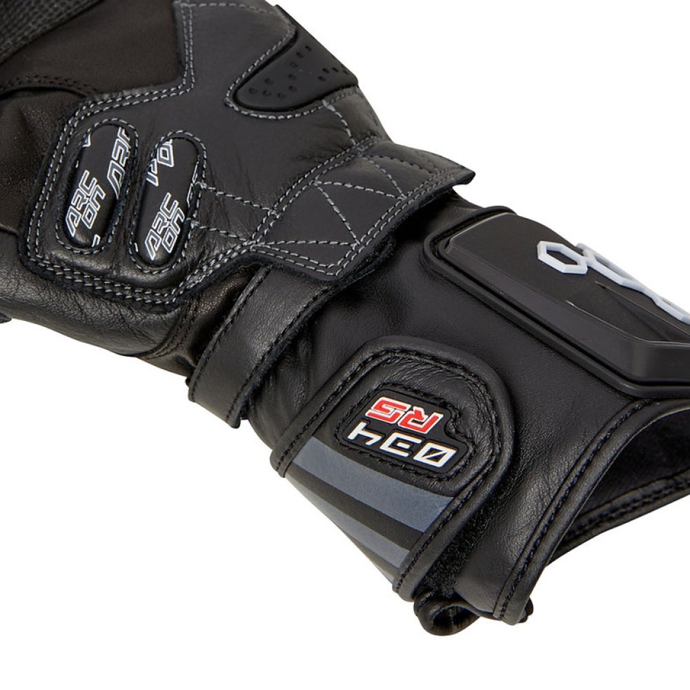 Arc-On 034 RS Leather Motorcycle Race Gloves Black