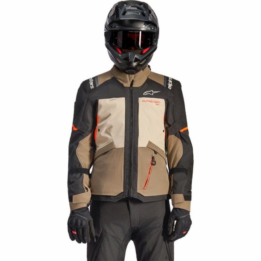 Alpinestars Andes V4 Drystar Jacket Mens Walnut Mastic Black