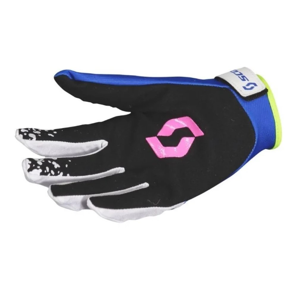 Scott 350 Race Evo MX Gloves Off-Road Mens Blue Yellow