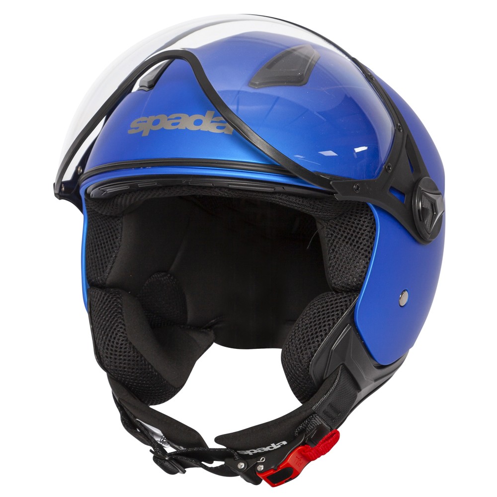 Spada Hellion Open-Face Motorcycle Helmet Matt Bright Blue