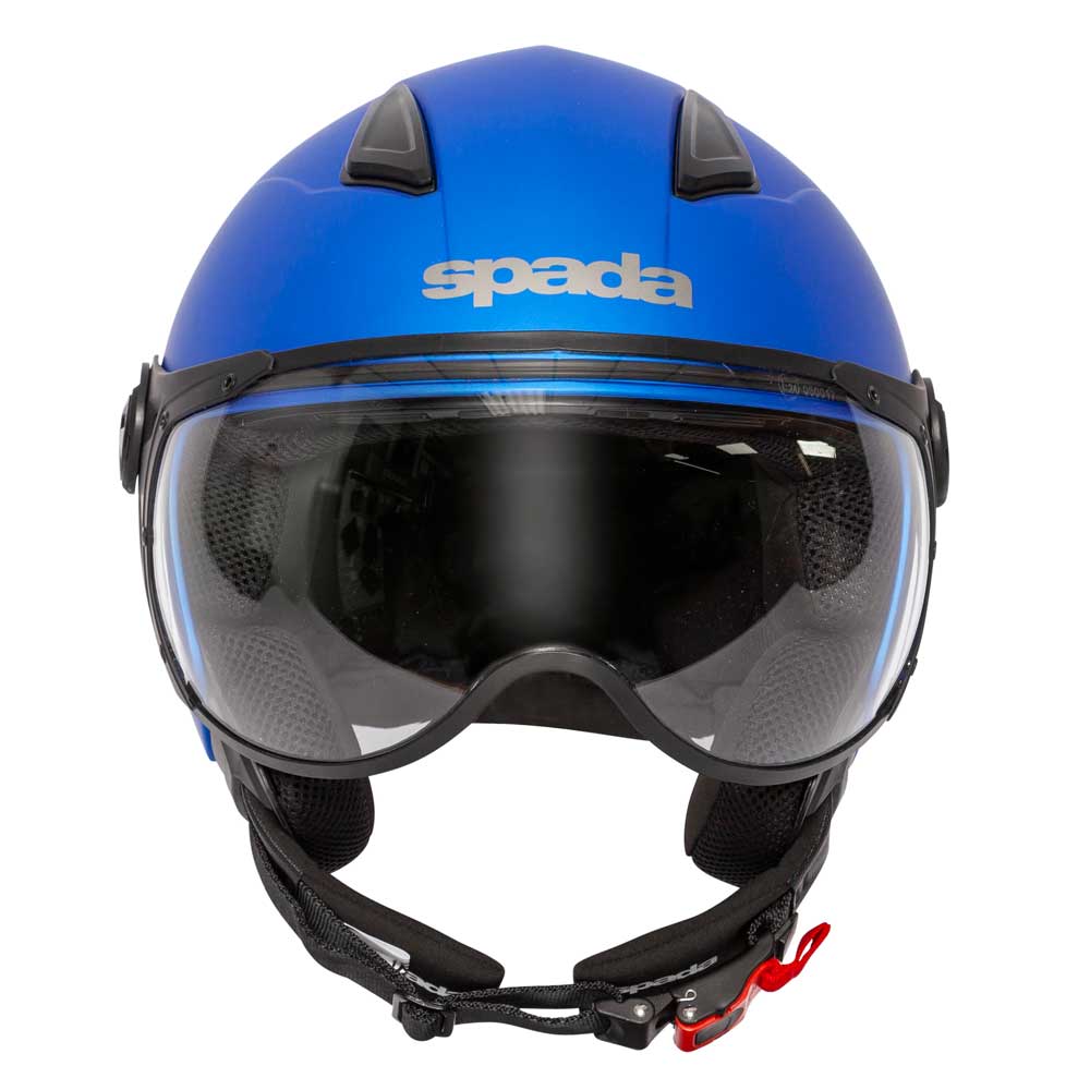 Spada Hellion Open-Face Motorcycle Helmet Matt Bright Blue
