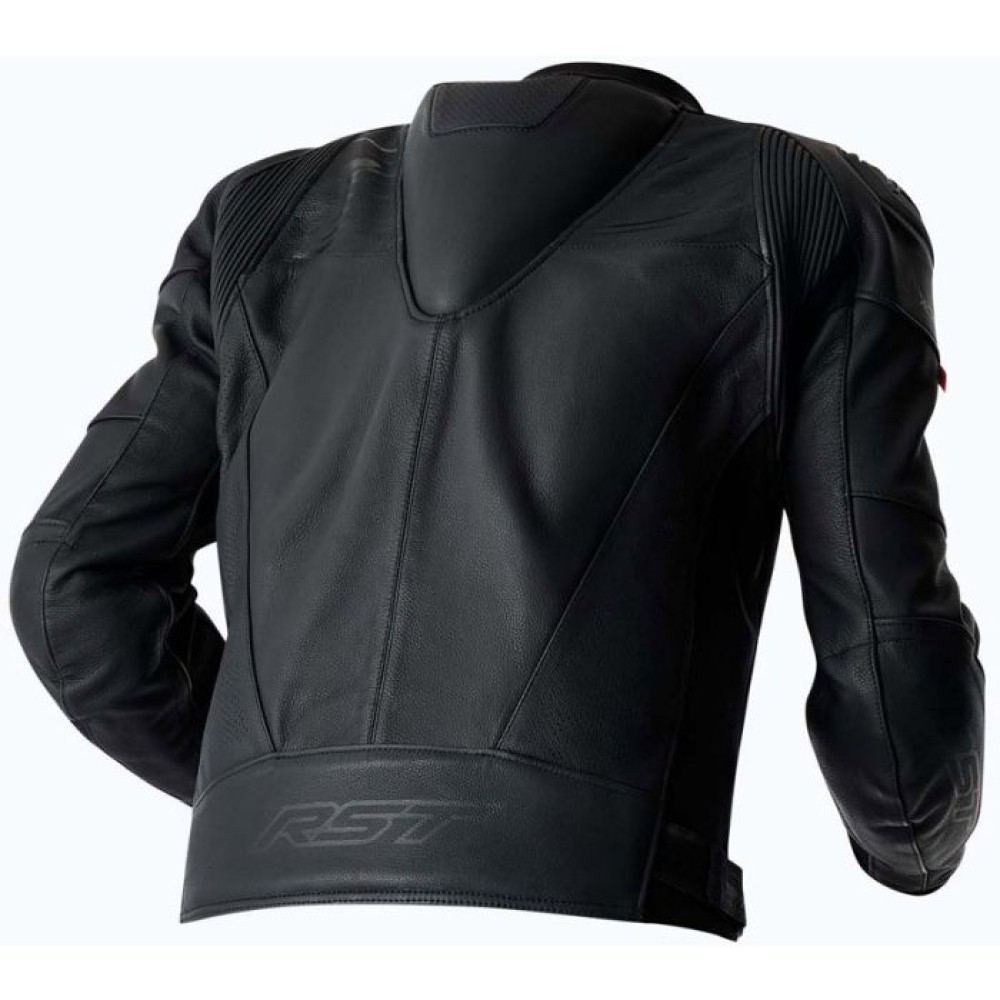 RST Tractech Evo D3O Leather Motorcycle Jacket Black Black