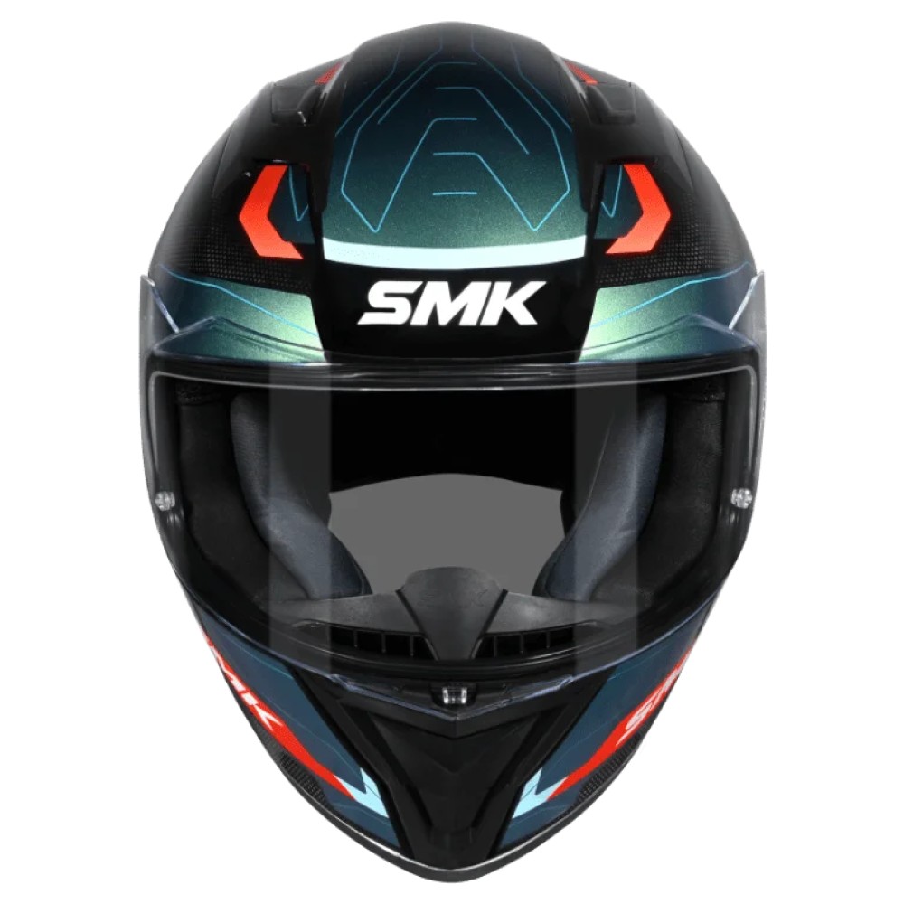 SMK Stellar Sport Flight Motorcycle Helmet GL257C Green