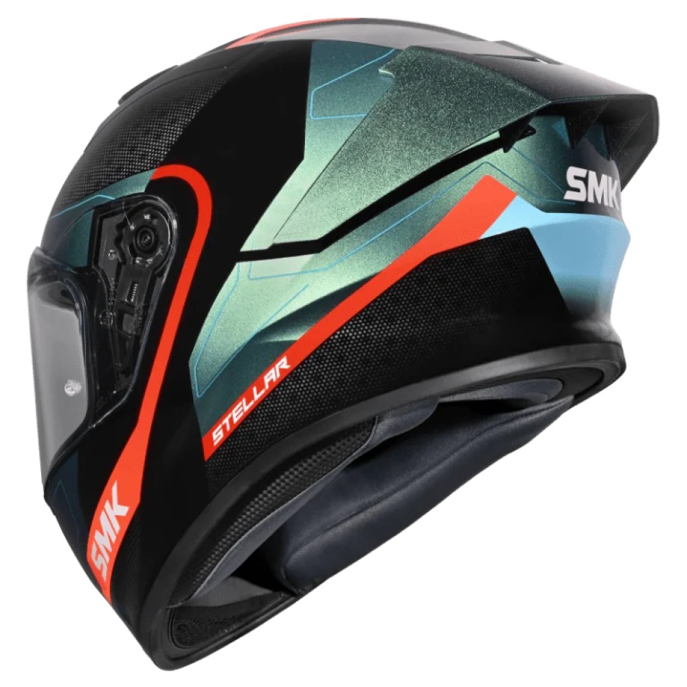 SMK Stellar Sport Flight Motorcycle Helmet GL257C Green