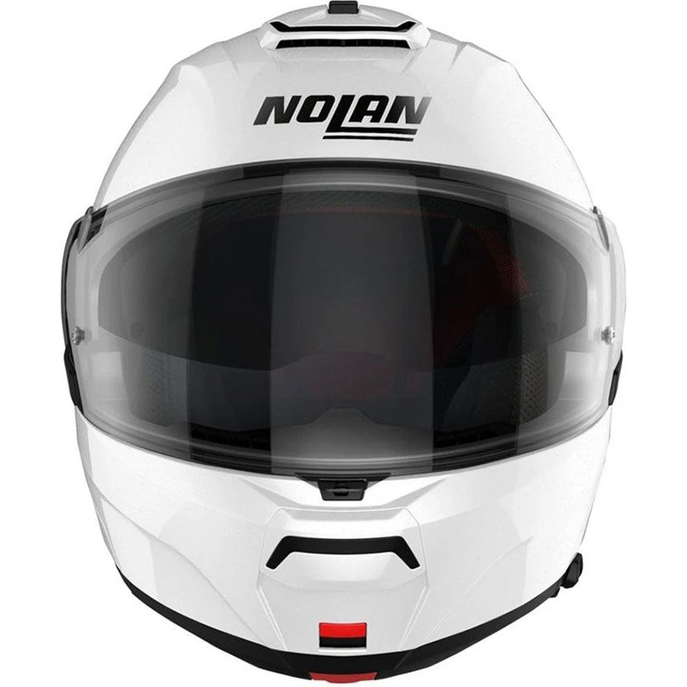 Nolan N100-6 Classic Motorcycle Flip-Front Helmet Metal White 005