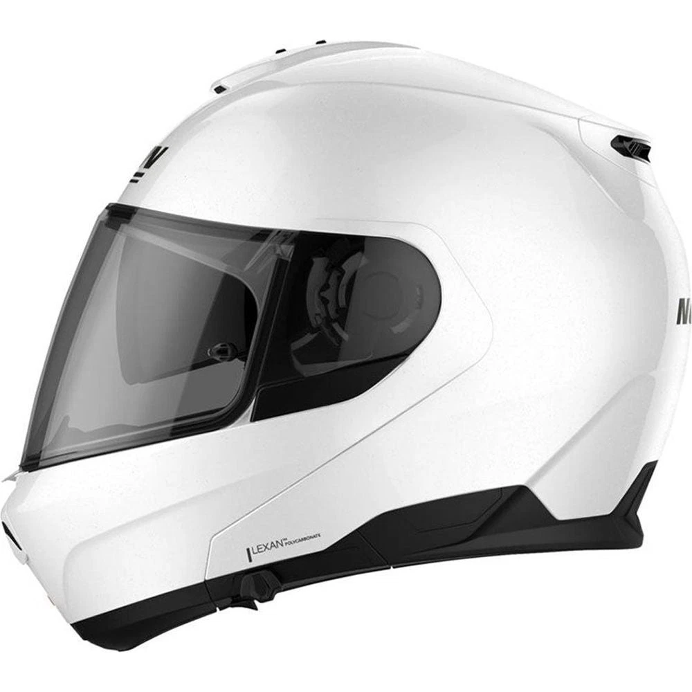 Nolan N100-6 Classic Motorcycle Flip-Front Helmet Metal White 005