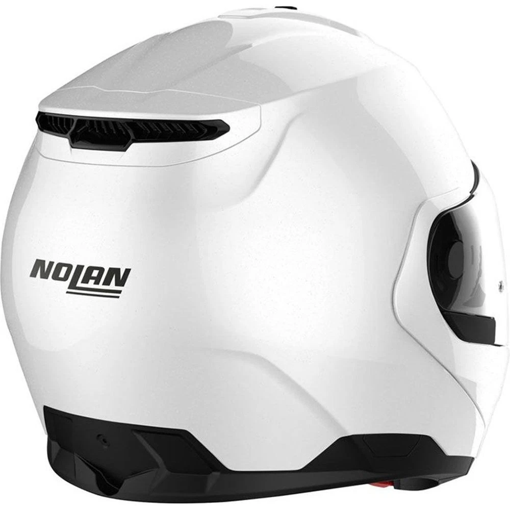 Nolan N100-6 Classic Motorcycle Flip-Front Helmet Metal White 005