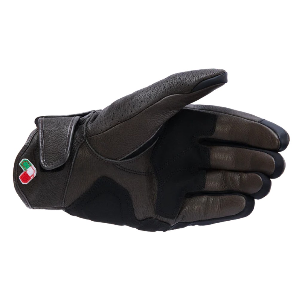 Alpinestars Mustang V3 Leather Motorcycle Gloves Dark Brown Black