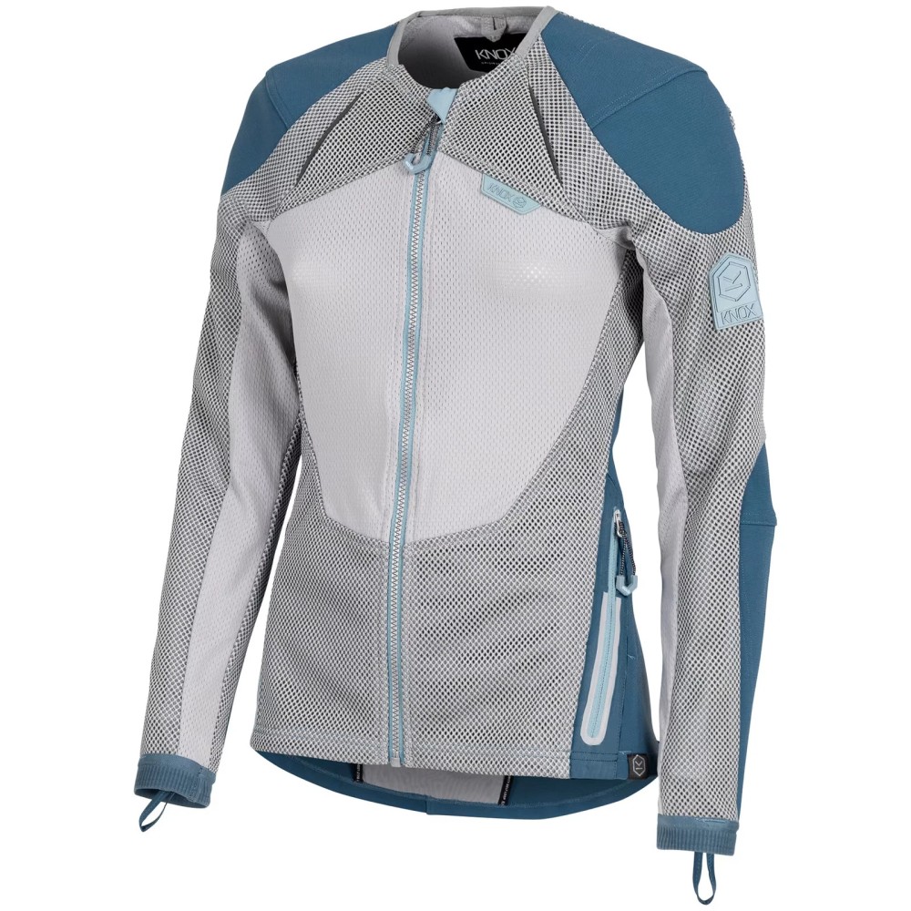 Knox Urbane Pro Move Womens Motorcycle Shirt Ladies Petrol Blue