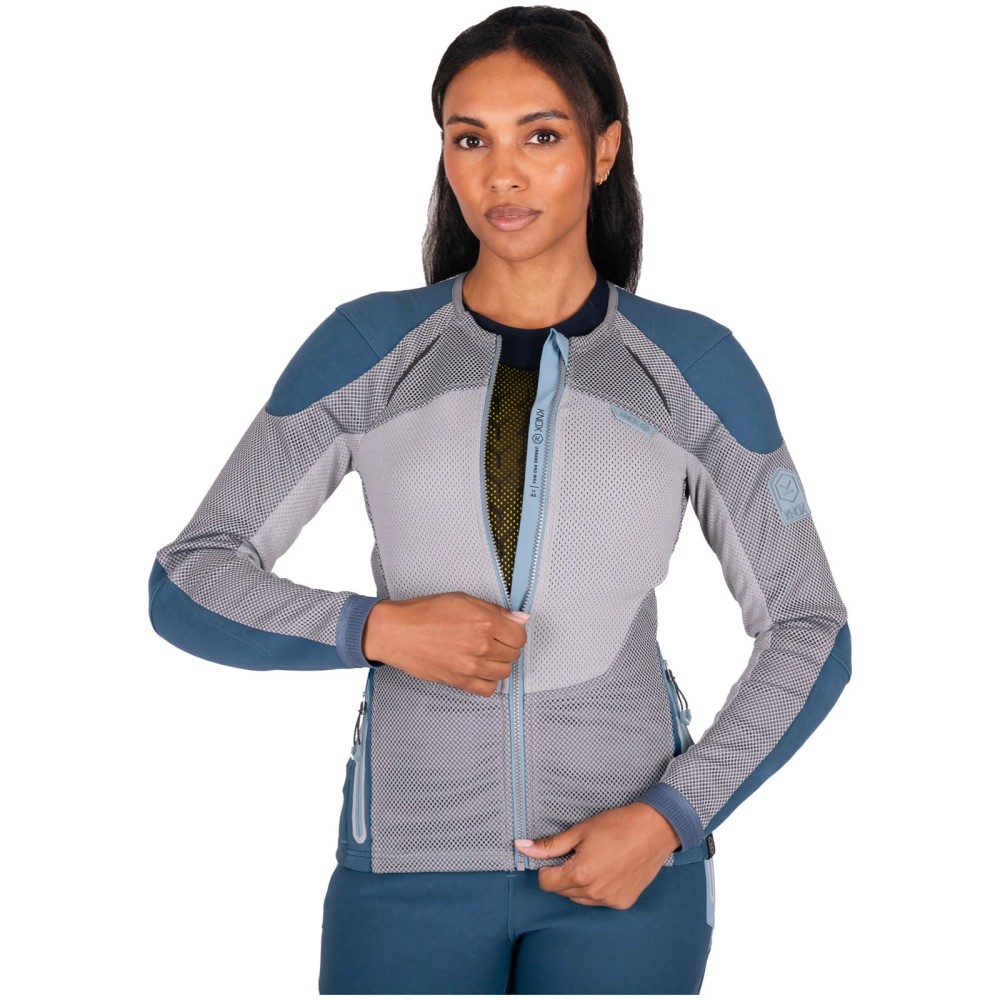 Knox Urbane Pro Move Womens Motorcycle Shirt Ladies Petrol Blue