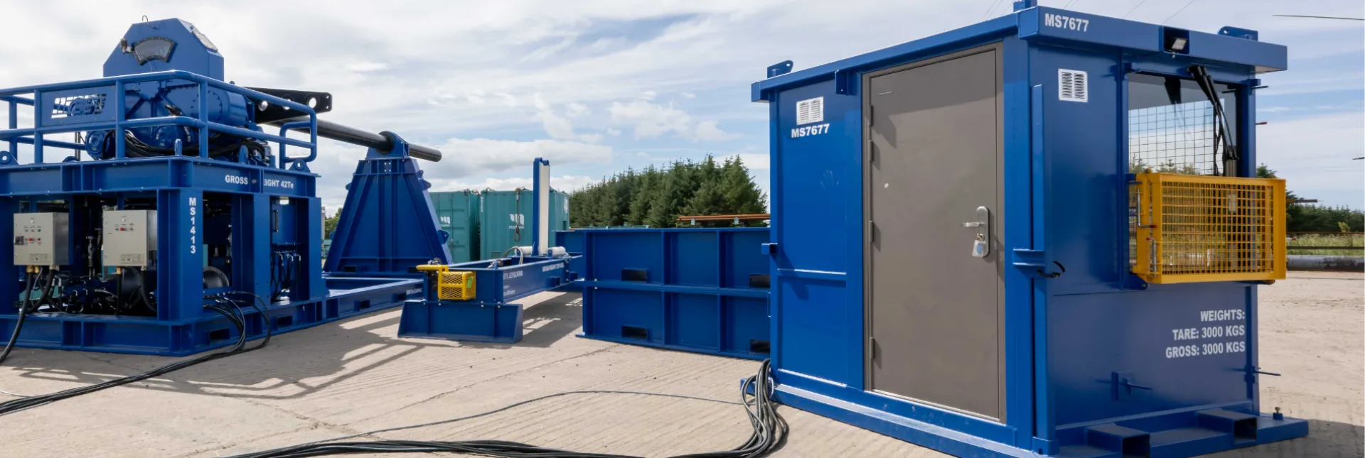 Control Cabin panel spooling winch