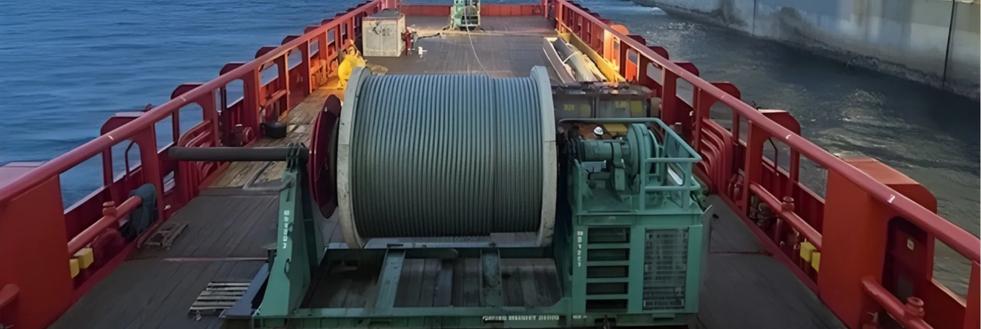 Spooling winch vessel
