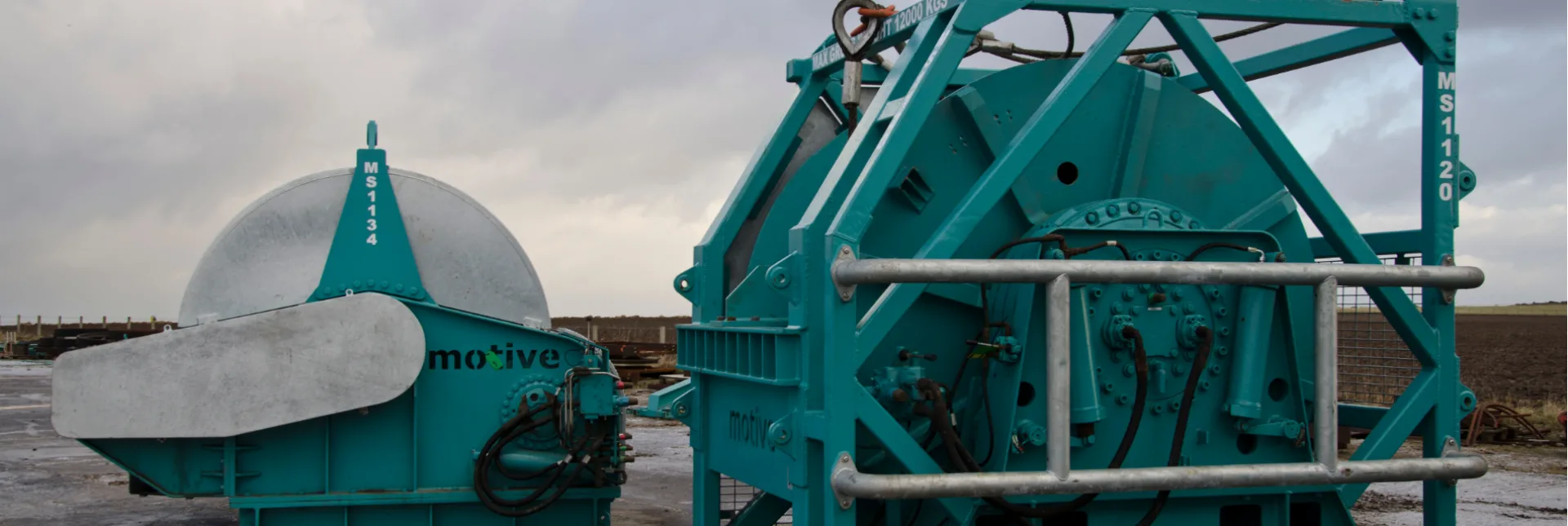 Traction winch yard