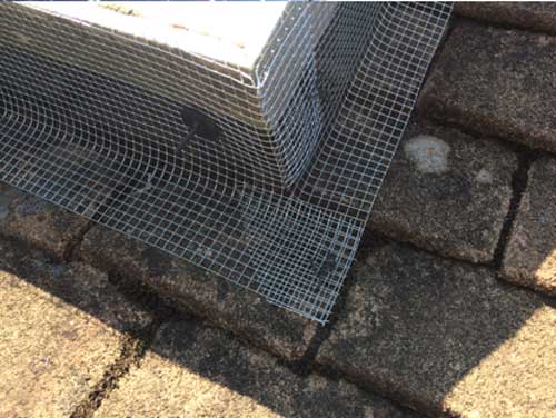 Pigeon proofing to stop pigeons nest under solar panels