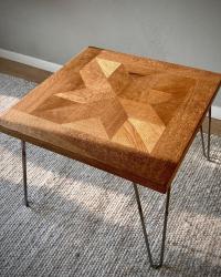 — FOR SALE — 

Take a piece of Stockholm’s history into your living room! This table is build from a reclaimed oak floortile, also known as ‘stjärnparkett’. For the past 100 years it lit up someones home and now it’s turned into this beautiful coffeetable.

Fortunately I was able to save more than one floortile, so custom requests can be granted. If you have a wish for a different pigment (lighter, darker,glossy, coloured,…) or different legs? No problem!
Send me a dm for prices and options 📩

Shipping is also optional outside of Sweden 📦📯

#hairpinlegs #upcycling #coffeetable #vintageinterior #woodtable #wooddesign #sekelskifteshus #sekelskifte #återbruk #möbeldesign #möbelsnickeri #vintagewood