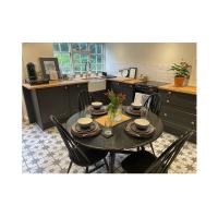 K I T C H E N  D E S I G N 
P R O C E S S PT 1
.
Details: 
.
Kitchen overview - Black & White, Brass hardware, natural worktops, statement vintage floor, neutral wall tiling. 
.
Story so far:
.
I didn’t shop around for my kitchen as I new my local Howdens Team howdensjoinery, from a previous project. I just popped along for a discussion on my requirements and budget. 
.
It’s safe to say I’m no cook, so I was after a cost effective kitchen that looked good and had maximum storage.
.
I decided to move the radiator, which allowed for the units to run along the side.  This then showcased the original external window and allowed for ample room for an island or table and chairs set. It was also easier on the install, as the back wall is the shape of a banana!
.
I love black, so this was the darkest option available. I went for a traditional shaker style to suit the style of house. 
.
I loved the look of cupboards, drawers always end up with soo much junk in them.
.
However, I did want a pan drawer in the design. Along with a small dishwasher, they were my little treats!
.
Despite having room for an island, my budget didn’t stretch that far! I’m lucky enough to have owned a beautiful ercol_uk kitchen table set (an EBay bargain) that I had re-polished black over ten years ago. It would fit the spot perfectly!
.
If I decided to re-jig in future I can always add an island later down the line.
.
Spec:
Paint: farrowandball, Estate Emulsion - School House White
Kitchen inc Worktop: howdensjoinery 
Wall Tiles: Tons of Tiles, Illumina Wall Tiles - White
Floor Tiles: Tons of tiles, Metropolis Star Wall/Floor Tiles
Door Ironmongery: thehairpinlegco 
.
.
.
.
.

#doityourself #homerenovations #renovating #doerupper #victorianhouse #edwardianhouse #townhouse #interiors #interiordesign #kitchens #kitchenreno #kitchendoerupper #idealkitchen #farrowandball #schoolhousewhite #howdens #tonsiftiles #thehairpinlegco #blackkitchens #storyofmyhome