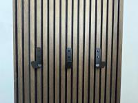 Chuffed with the quality and finish of thewoodveneerhub acupanel and thehairpinlegco coat hooks #wallfinishes #selfbuildscotland #outerhebrides