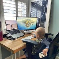 WFH LIFE 👩‍💻 
-
After 11 months of working from home, we’ve finally bitten the bullet and set up a proper desk space in the corner of our bedroom 😬 James made this desk at the weekend from an upcycled spare piece of our kitchen worktop and some thehairpinlegco legs. 
Needs some styling (hello 🪴), but already it’s a vast improvement on working at the dining room table! 
We’re actually considering getting a garden office built as thinking this wfh life is going to be long-term, but weighing it up with the loss of outdoor space... Any recommendations very welcome! Is it worth it?! 
.
.
.
.
#wfhlife #deskspace #workingfromhome #bedroomoffice #homemadedesk #desksetup #lockdownrenovation #homerenovation #upcycledfurniture #upcycled #renovatingwithkids #workingfromhomewithkids 
#howparentshome #shareyourfamilyhome
#raisingkidsandrenovating #myinteriorsquares #glowupmypad #cornerofmyhome #leytonstone #e11 #renovationproject #diyreno #diyrenovation #fixerupper #edwardianterrace #workingmum #wor