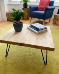 Repurposed kitchen worktops coffee table #thehairpinlegco #coffeetable #upcycle
