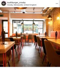 Great to see our tables all set up and looking fantastic at kraftburger_crosby restaurant! thehairpinlegco 
•
#reclaimedwood #reclaimedwoodfurniture #upcycleuk #upcycle #upcycledwood #upcycledfurniture #recycledwood #reclaimedscaffoldboards #reclaimedfurniture #scaffoldboards #scaffoldboardfurniture #carpentry #diningtable #diningset #diningfurniture #diningroom #woodentable #woodenbench #interior #interiordesign #home #living #tables #design #interior #homedecor #architecture #restaurantfurniture #decor