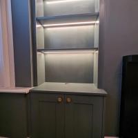 Alcove unit, finish in benjaminmooreuk  scruff X paint. Really nice colour and gives a smooth finish.
Love the brass handles by thehairpinlegco they really stand out.
The lights really set the mood. Fitted with a warm white LED which is dimmable by a concealed switch. Supplied by hafeleuk 
#handles #homeaccount #homeaccount #homedecor #homeinspo #homesweethome #homeimprovement #homestyle #homerenovation #inspiration #alcove #furniture #furnituredesign #bespoke #bespokefurniture