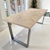 Finally finished the oak dining table ready for Christmas. Finished with rubiomonocoatuk Rubio Super White. Nice legs! thehairpinlegco