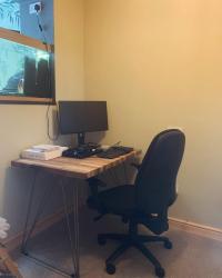 03/04/2025 🧱 Study is taking shape
🧱
I’ve added the worktopexpress and thehairpinlegco ‘table’ to use as my desk, with the usual work station additions. 
🧱
Initially I was going to have the desk and me facing the back wall, but then I wanted to make the most of having my fish tank in the wall, so decided to face them instead!
🧱
Post contains previously gifted items
🧱
#instahoodwatch bank holiday vibes 
🧱
#prouddecorator #study #workstation #workspace #homeoffice #fishtank