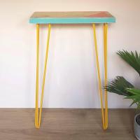 Itsy bitsy, teenie weenie, yellow... hairpin leg scaffold board table. Custom size made to order. Smashing 💥

#madetoorder #modernrustic #scaffoldboardtable #reclaimed #salvaged #upcycledfurniture  #lovecolour #fresh #shelf #scaffoldshelf #bespokefurniture #scaffoldboards #smallbusiness #surrey thehairpinlegco comley_reclaim
