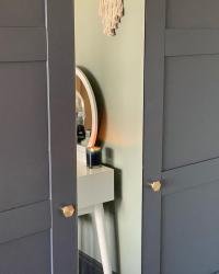 My lovely Hex door knobs really finish  off my IKEA wardrobe makeover #thehairpinlegco