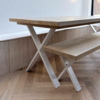 X marks the spot. 

The centre for dinners, discussions and coffee - the dining table is at the centre of it all. 

That’s why we developed strong, contemporary legs so you can make it your own. 

@inside_hannahs_home used our X-Frame Industrial Legs in white for their modern scandi dining table makeover.

They all come with protector feet so gorgeous parquet like this remains unscathed 🙅‍♀️

#hairpinlegco #diningtable #tablediy #midcenturymodern #scandihome