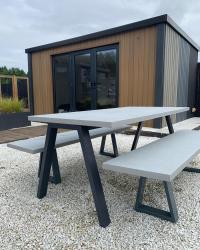 Now on display thefarmhouselivinglimited this beautiful outdoor table and benches set, these are available in a range of colours, lengths and styles to suit your needs, fully waterproof using the forcrete_ 7 layered system, galvanised and powder coated bases means these tables are perfect for those outdoor occasions and gatherings. These tables will give your outdoor or indoor space the wow factor. 

Get in touch with either us direct or with the thefarmhouselivinglimited 

#microcement #microcrete #forcrete #microcementbathroom #microcementfloor #microcementwall #microcementuk #microcementworktop #contemporaryinteriors #seamless #concretefurniture #concretedesign #waterproofconcrete #interiorinspo #bathroom #showerroom #wetroom #concretediningtable #microcementtopping #microcementtable #microcementdesign #outdoorfurniture #outdoordining #gardenfurniture #