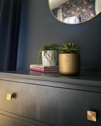 A little upcycle to (hopefully) finish off the master bedroom  #masterbedroommakeover #interiordesign #interiorstyling #interiordecor #homedecor #homeinspo #houserenovation #housereno #homedecor #upcycle  #thehousefanatics #pimpupmypad #glowupmypad #weesquaresofni #benjaminmoore #showthelove #mydarkhome #myhousethismonth #creativehomedecor #creativehome