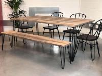 Our items in the wild 🚀 Reclaimed wood dining set with hairpins from thehairpinlegco. Finish: Greywash. Big thanks to Carla & Co @ #standingongiants. We love it. All the best 💖🌱💖🌱 •
•
•
•
•
•
•
•
#diningtable #reclaimedwooddiningtable #diy #carpentrywork #diningtable #styleatmine #woodwork #woodworking #instahomestyle #interior #interiorideas #furnituremaker #instahome #homedecor #carpentry #homedecorideas  #handmade #mycreativeinterior 
#homeofinstagram #instainterior #simpledesign #handmade #rustic #rusticdesign #finewoodworking #recycledwood #furnituredesign #rusticfurniture #reclaimedwoodfurniture  #london #rizandmicamake