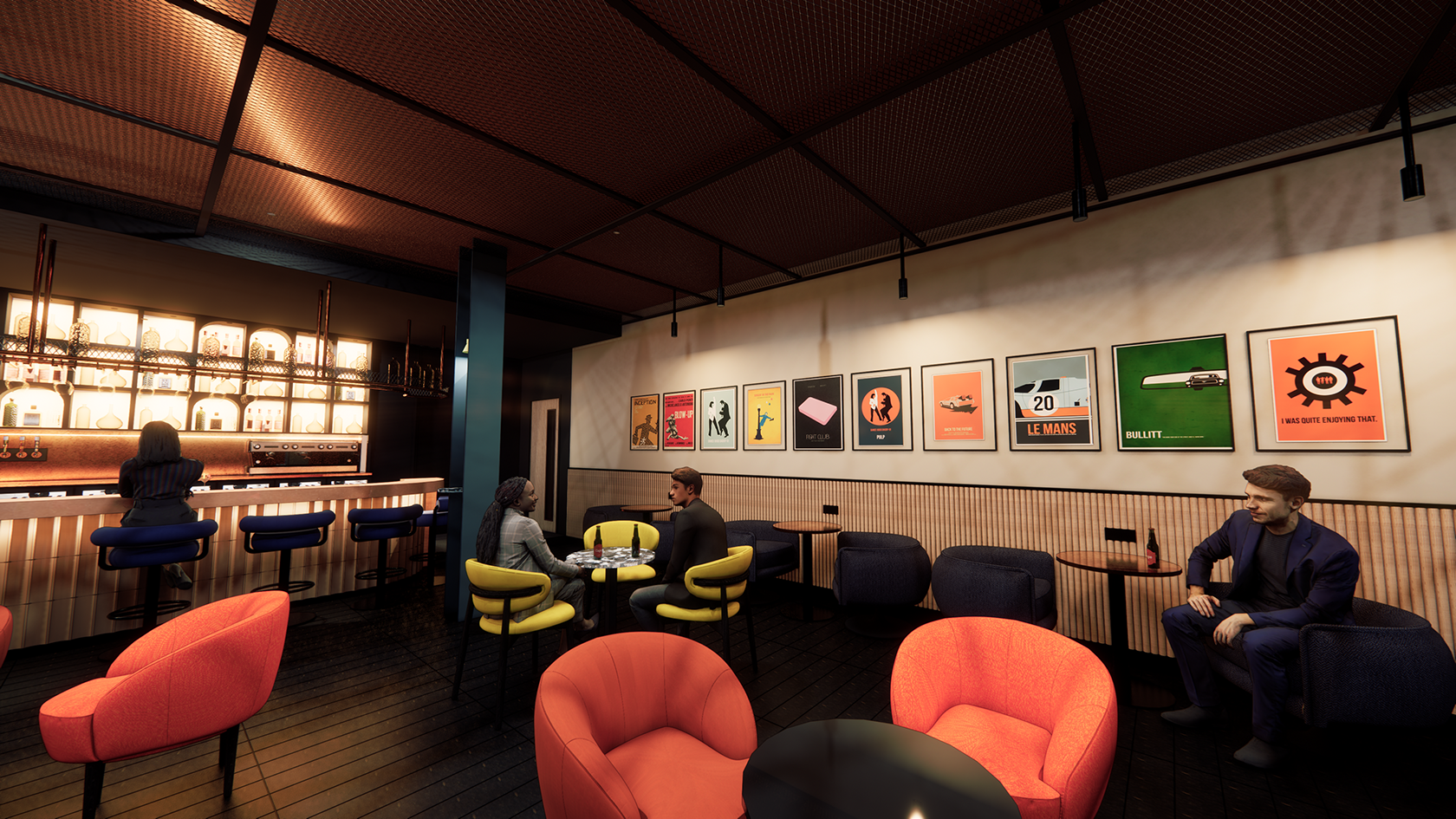 Basement Cafe Bar concept — The Belmont Cinema — TINTO Architecture