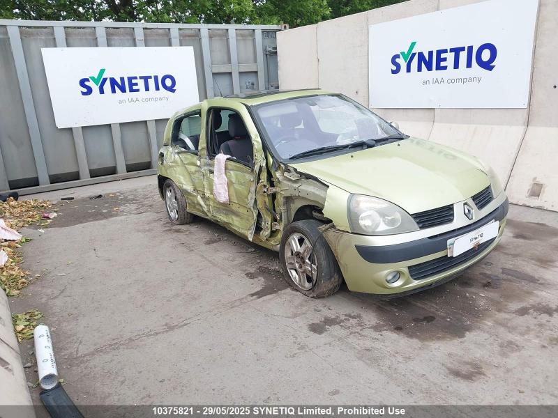 2004 RENAULT CLIO DYNAMIQUE 16V 1149cc PETROL MANUAL 3 DOOR HATCHBACK