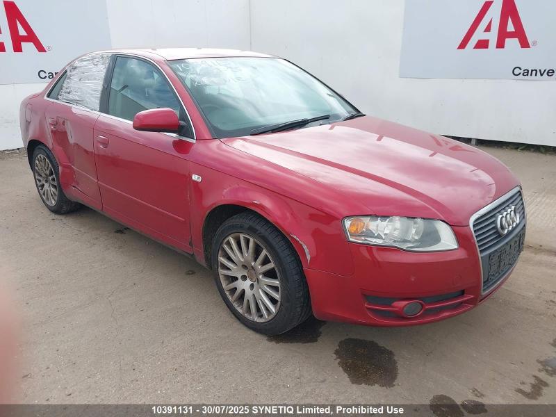 2007 AUDI A4 TDI SE TDV 1896cc TURBO DIESEL MANUAL 5 Speed 4 DOOR SALOON
