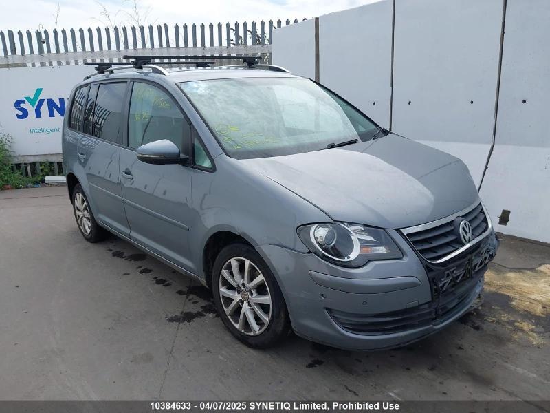 2009 VOLKSWAGEN TOURAN MATCH TDI DPF 1968cc TURBO DIESEL MANUAL 5 DOOR MPV